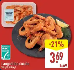 ALDI Langostino cocido oferta