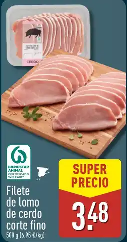 ALDI Carrefour filete de lomo de cerdo corte fino oferta