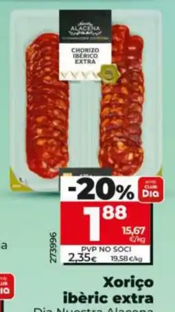 Dia Dia Nuestra Alacena chorizo ibérico extra oferta