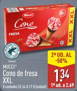 ALDI Mucci cono de fresa xxl oferta