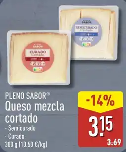 ALDI Pleno Sabor queso mezcla cortado oferta