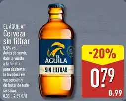 ALDI El Águila cerveza sin filtrar oferta