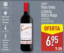 ALDI Cune vino tinto crianza oferta