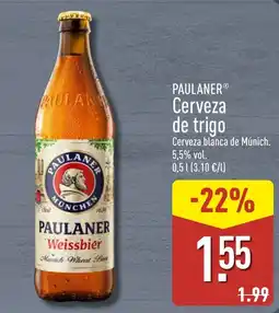 ALDI Paulaner cerveza de trigo oferta