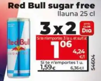 Dia Red Bull sugar free oferta