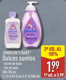 ALDI Johnson's baby dulces sueños oferta