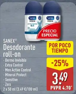 ALDI Sanex Desodorante roll-on oferta