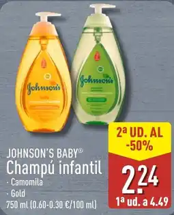 ALDI Johnson's baby champú infantil oferta