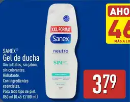 ALDI Sanex gel de ducha oferta