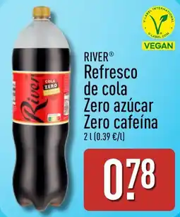 ALDI River refresco de cola Zero azúcar Zero cafeína oferta
