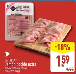 ALDI La tabla jamón cocido extra oferta