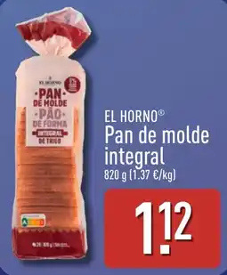 ALDI El Horno pan de molde integral oferta
