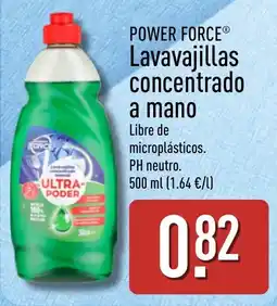 ALDI Power Force lavavajillas concentrado a mano oferta