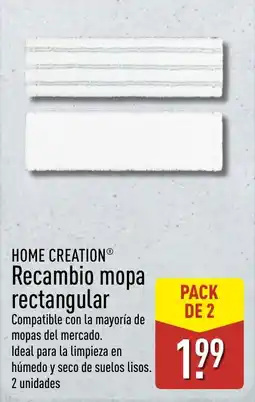 ALDI Home Creation recambio mopa rectangular oferta