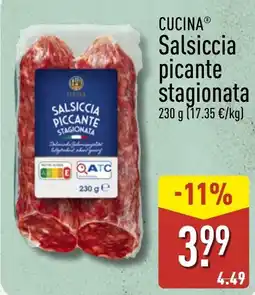 ALDI Cucina salsiccia picante stagionata oferta