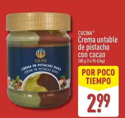 ALDI Cucina crema unttable de pistacho con cacao oferta