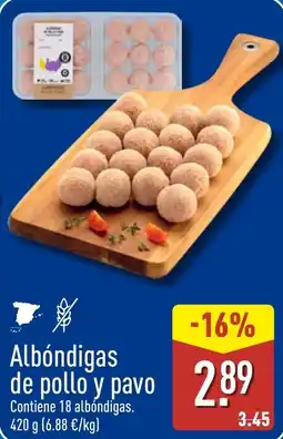 ALDI Albóndigas de pollo y pavo oferta