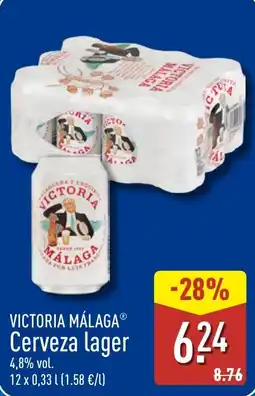 ALDI Victoria Málaga Cerveza lager oferta