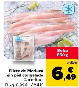 Carrefour Filete de Merluza sin piel congelado Carrefour oferta