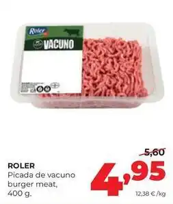 Alimerka Roler - picada de vacuno burger meat oferta