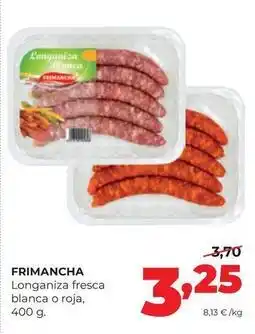 Alimerka Frimancha - longaniza fresca blanca o roja oferta