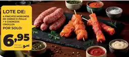 Alimerka Solo - 4 pinchos morunos de cerdo o pollo 4 chorizos oferta