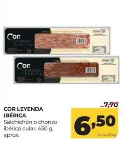 Alimerka Leyenda ibérica - salchichon o chorizo iberico cular oferta