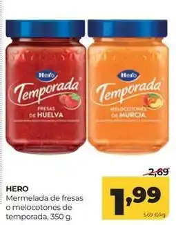 Alimerka Hero - mermelada de fresas o melocotones de temporada oferta