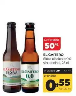Alimerka El gaitero - sidra clasica o sin alcohol oferta