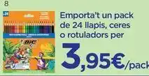 Hipercor Bic - emporta't un pack de 24 llapis, ceres o rotuladors per oferta
