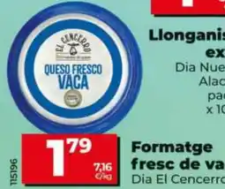 Dia Formatge fresco vaca oferta