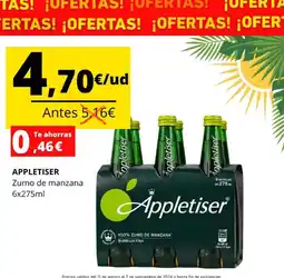 Supermercados Tu Alteza Appletiser zumo de manzana oferta