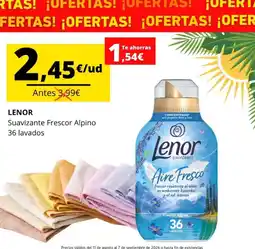 Supermercados Tu Alteza Lenor Suavizante Frescor Alpino oferta