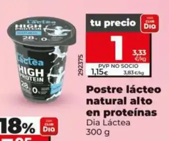 Dia Láctea postre lácteo natural alto en proteínas