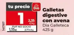 Dia Supermercados Dia Galleteca Galletas digestive con avena oferta