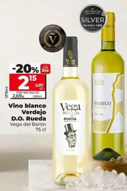Dia Supermercados Vino blanco verdejo D.O.rueda oferta