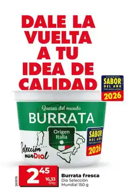 Dia Supermercados Burrata fresca oferta