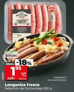 Dia Supermercados Selección de Dia longaniza fresca oferta
