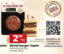Dia Supermercados World burger Japón oferta