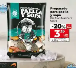 Dia Supermercados Dia Mari Marinera preparado para paella y sopa oferta