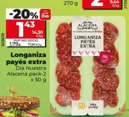 Dia Supermercados Dia Nuestra Alacena Longaniza payés extra oferta