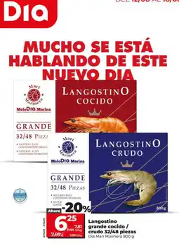 Dia Supermercados Dia Mari Marinera langostino grande cocido / crudo oferta