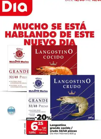 Dia Mari Marinera langostino grande cocido / crudo