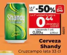 Dia Supermercados Cerveza Shandy Cruzcampo oferta