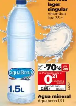 Dia Supermercados Aquabona agua mineral oferta