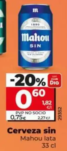 Dia Supermercados Mahou cerveza sin oferta
