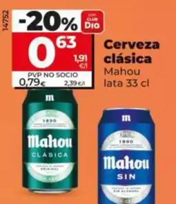 Dia Supermercados Mahou cerveza clásica oferta