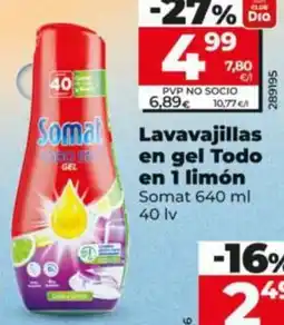 Dia Supermercados Somat todo en 1 limón oferta
