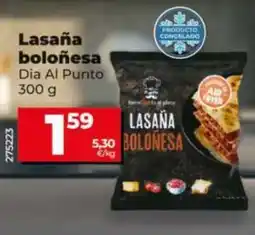 Dia Supermercados Dia Al Punto lasaña boloñesa oferta