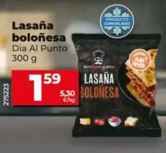 Dia Supermercados Dia Al Punto lasaña boloñesa oferta